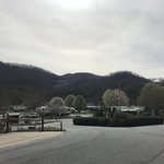 River vista mountain village