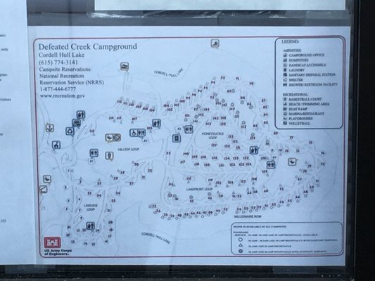 Defeated Creek Campground Printable Map