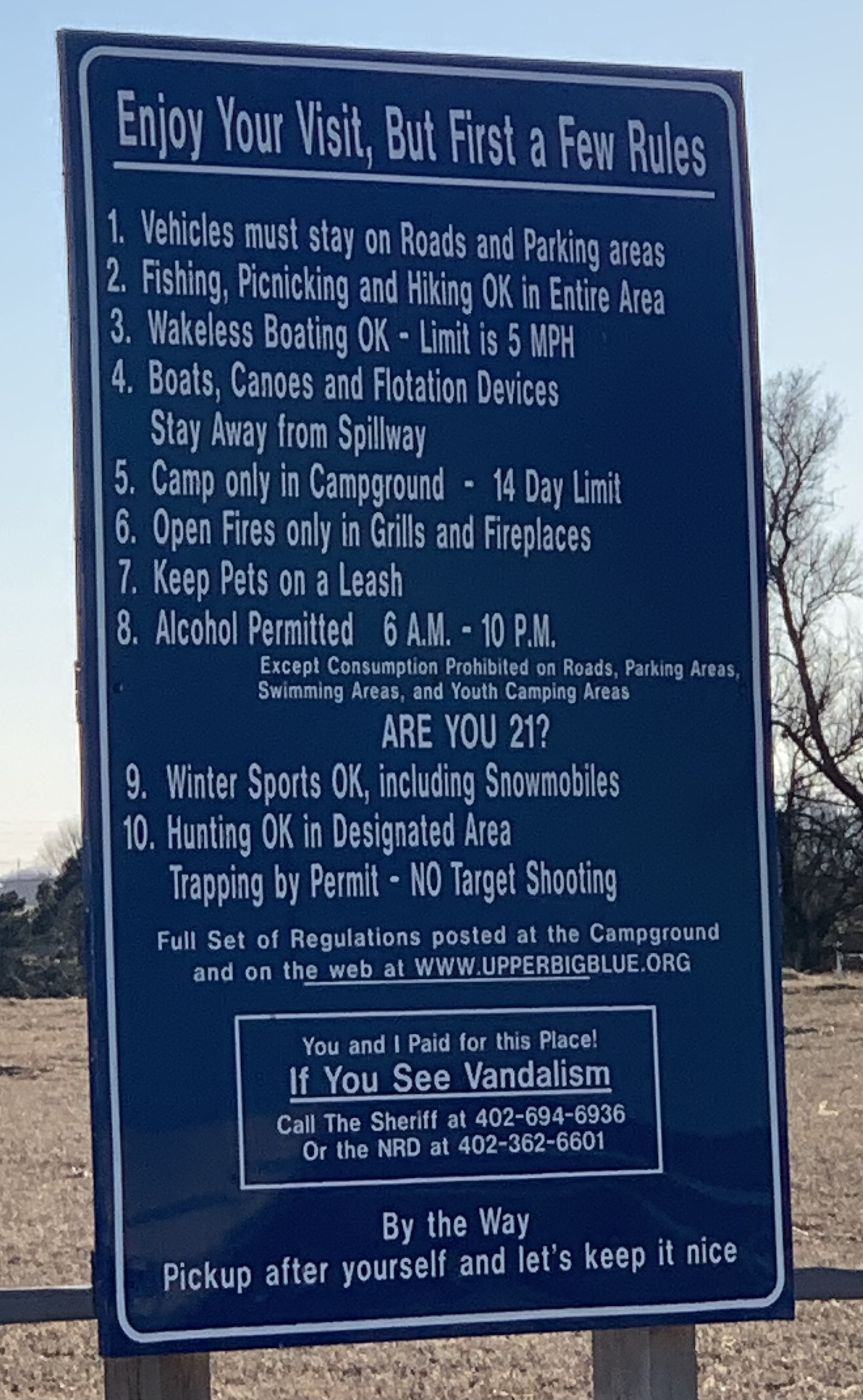Pioneer Trails Recreation Area Campground