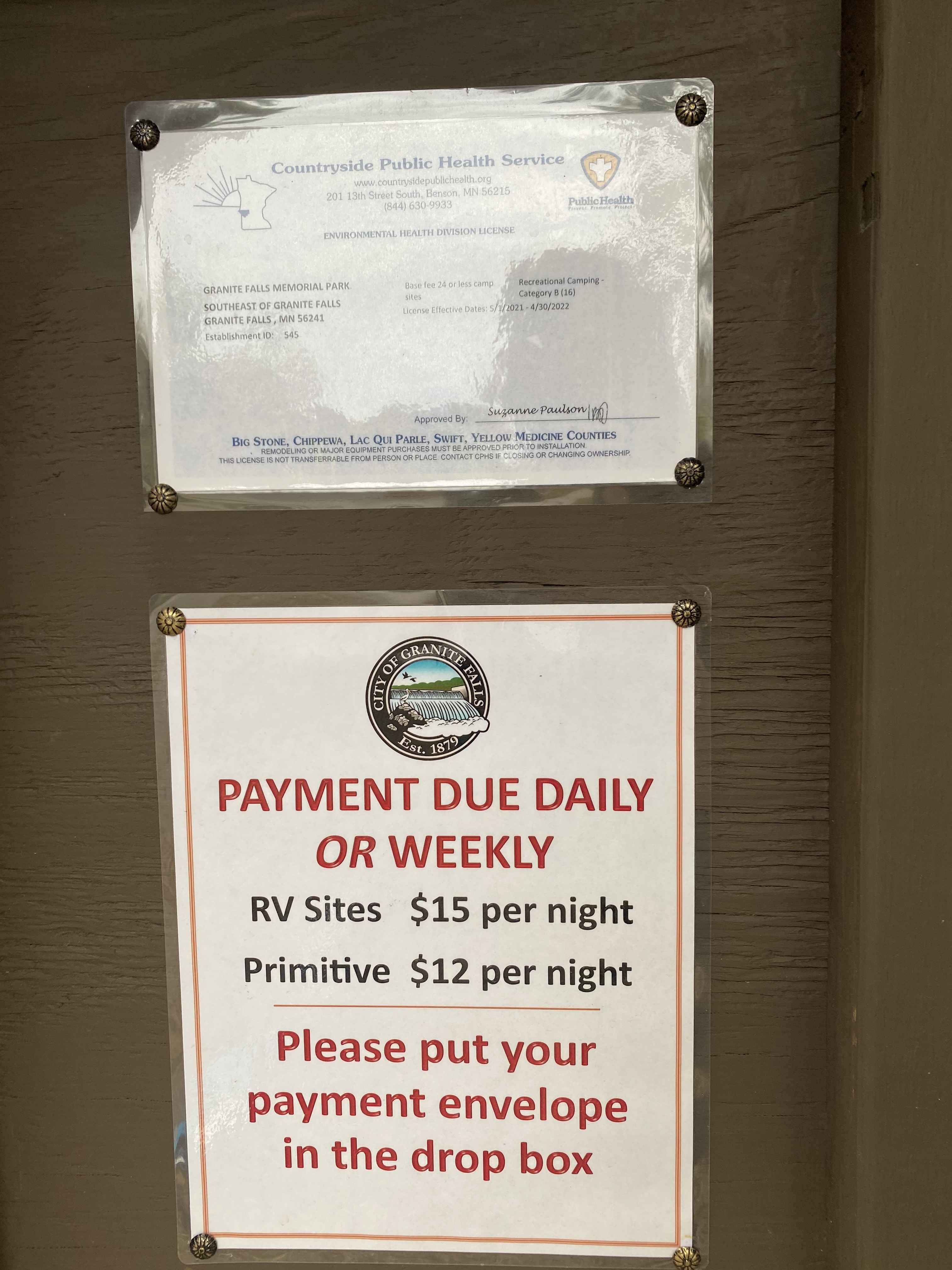 Granite Falls Memorial Park Campground